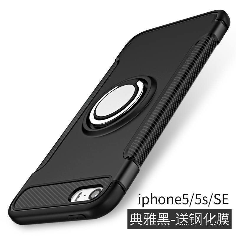 iPhone 5/5s Étui Noir Tout Compris Tendance Coque De Téléphone Protection Créatif