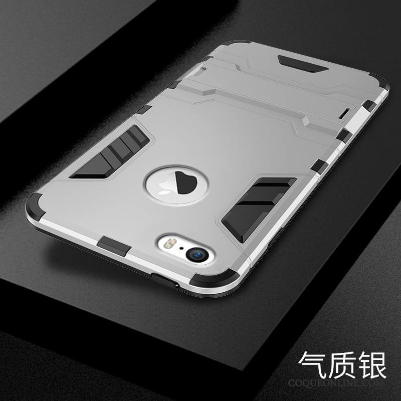 iPhone 5c Coque De Téléphone Silicone Argent Étui Tout Compris Tendance Délavé En Daim