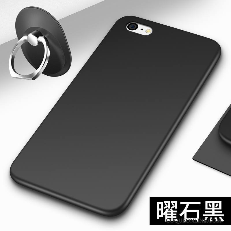 iPhone 5c Coque Incassable Silicone Noir Tendance Délavé En Daim Protection Étui