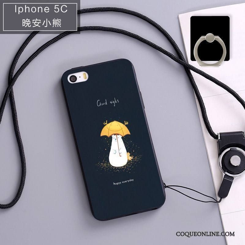 iPhone 5c Ornements Suspendus Incassable Silicone Étui Coque Téléphone Portable Fluide Doux
