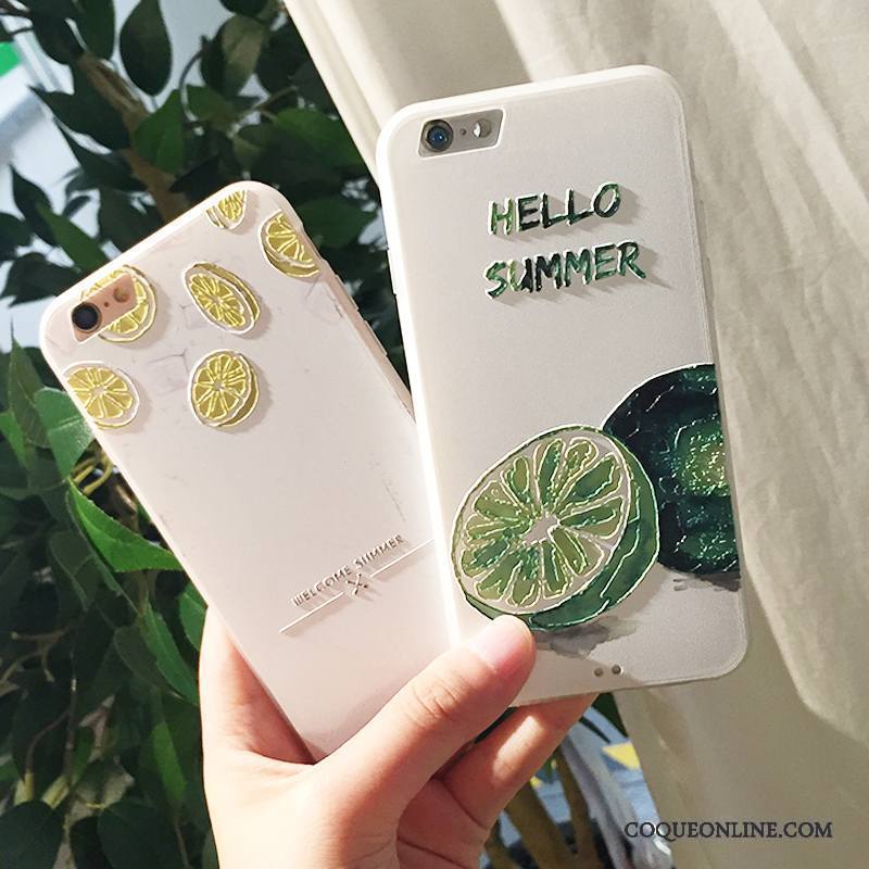 iPhone 6/6s Coque De Téléphone Délavé En Daim Fluide Doux Vert Citron Tout Compris Frais