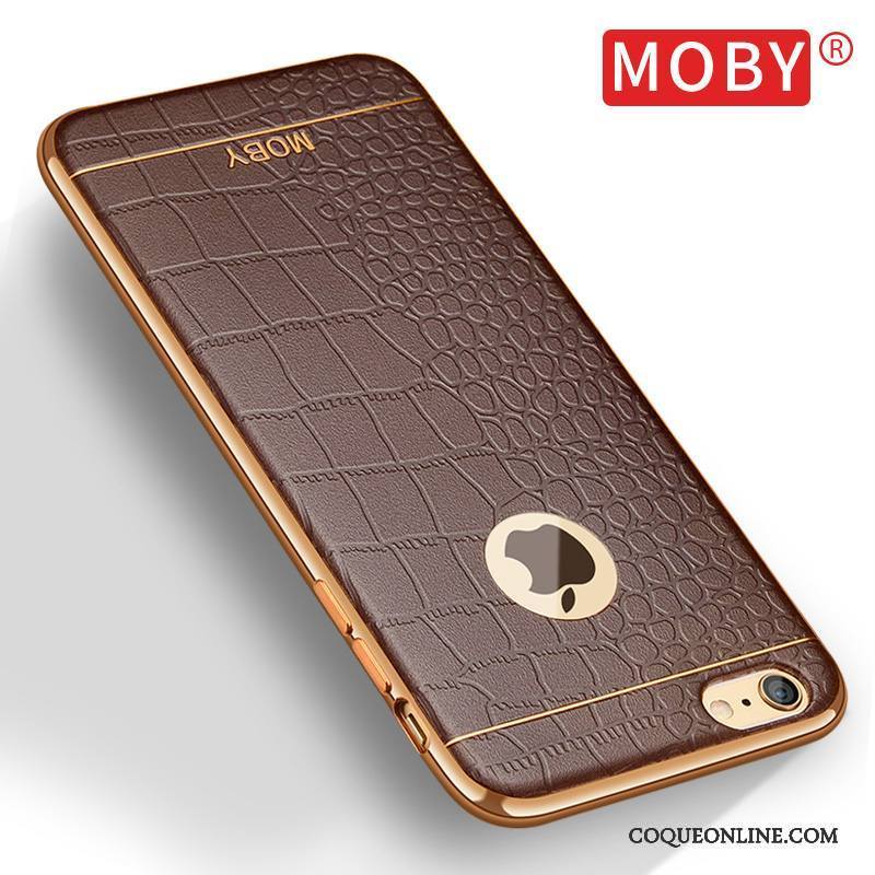 iPhone 6/6s Coque De Téléphone Fluide Doux Business Silicone Protection Étui Marron