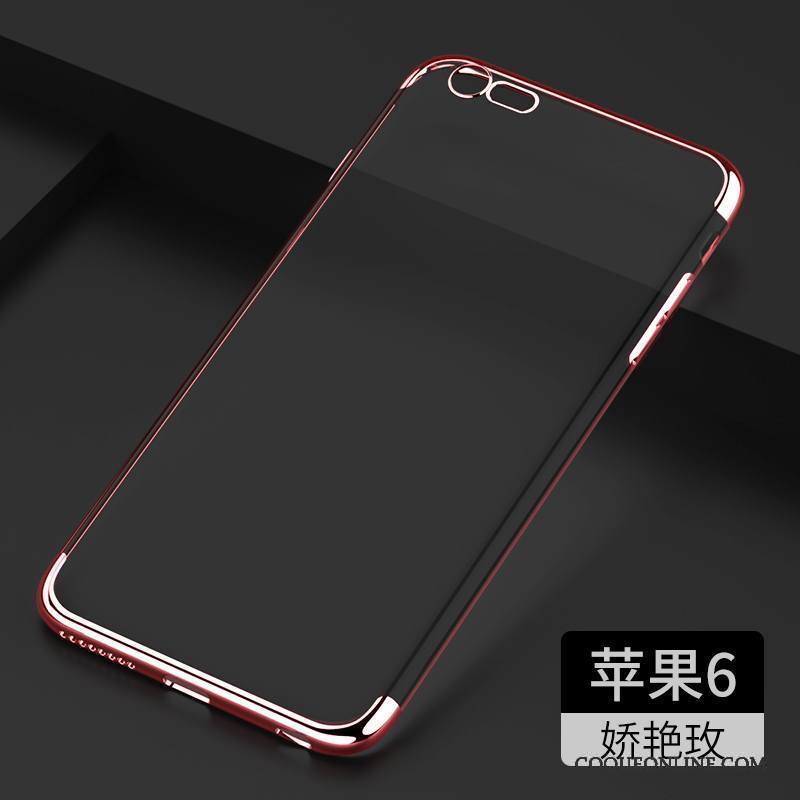 iPhone 6/6s Coque De Téléphone Fluide Doux Silicone Incassable Créatif Étui Rouge