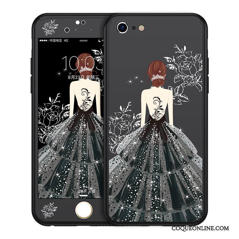 iPhone 6/6s Coque De Téléphone Tendance Difficile Pu Noir Tout Compris Rouge