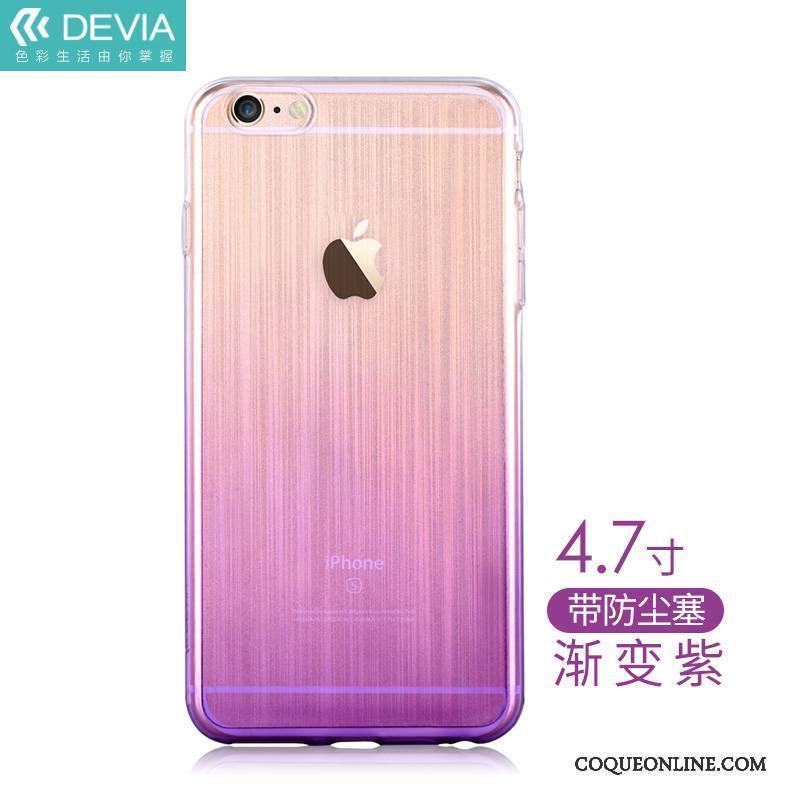 iPhone 6/6s Coque De Téléphone Tendance Étui Incassable Protection Violet Transparent