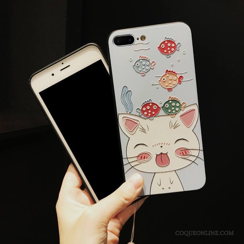 iPhone 6/6s Coque Incassable Créatif Gaufrage Clair Charmant Super Mignon Chat