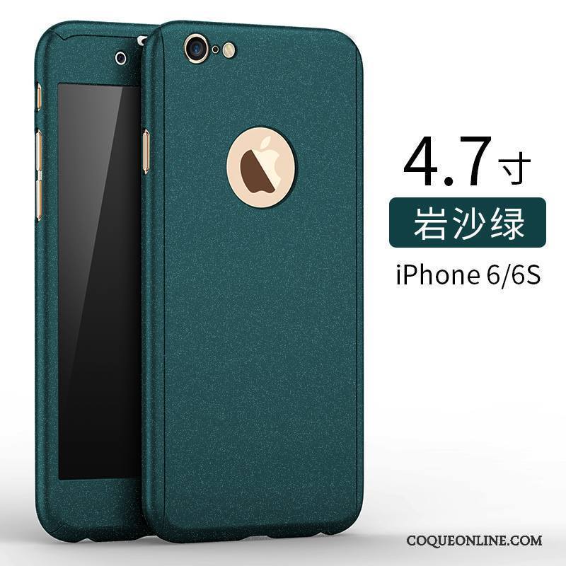 iPhone 6/6s Coque Incassable Tendance Vert Tout Compris Délavé En Daim Téléphone Portable Étui