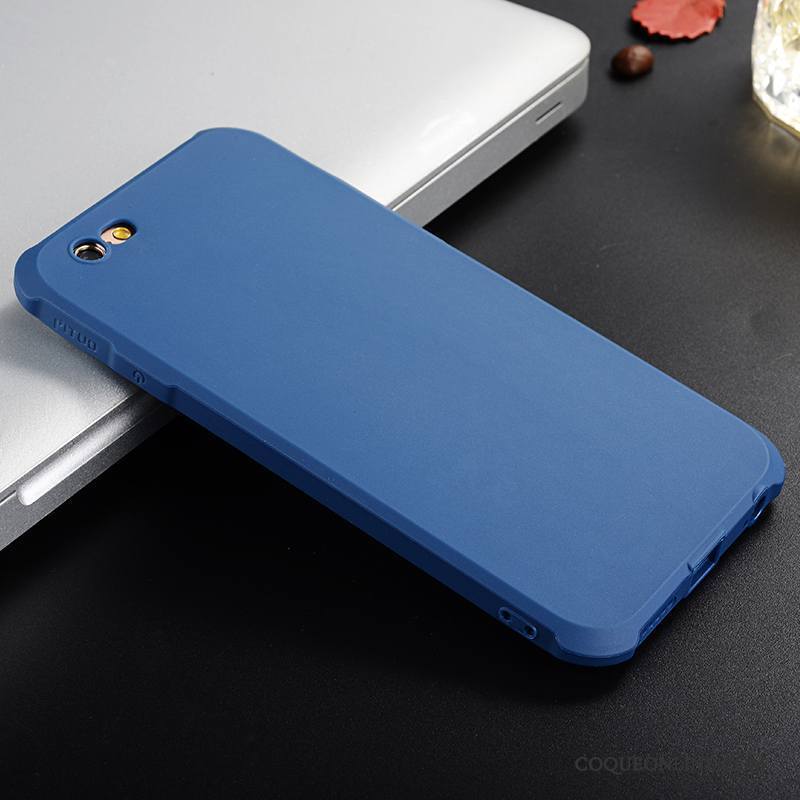 iPhone 6/6s Coque Incassable Étui Tout Compris Délavé En Daim Légère Bleu Fluide Doux