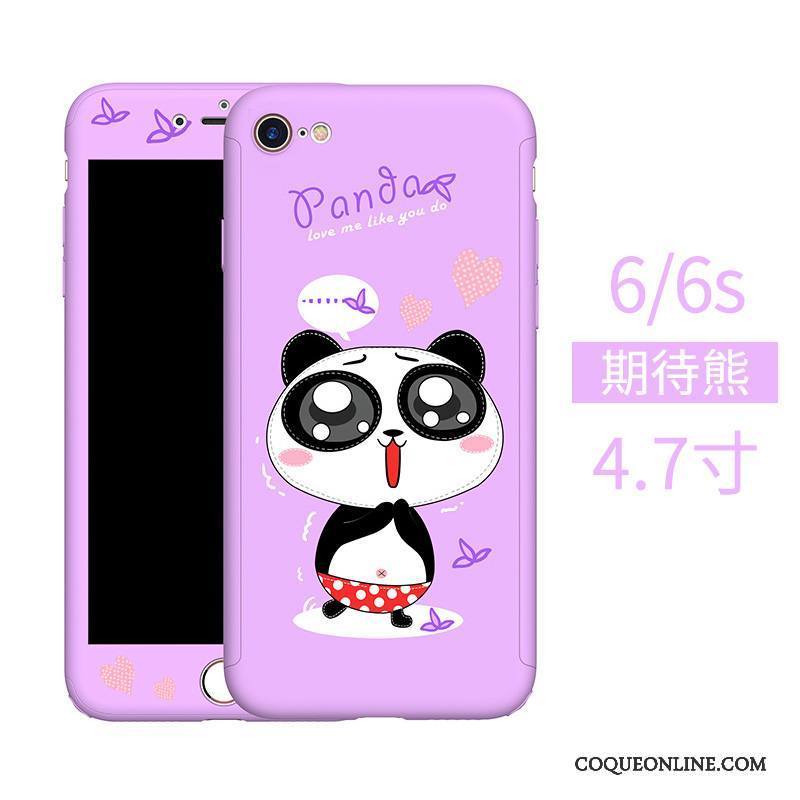 iPhone 6/6s Coque Ornements Suspendus Tendance Tout Compris Violet Incassable Charmant Dessin Animé