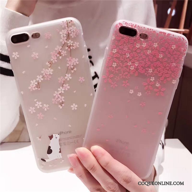 iPhone 6/6s Coque Sakura Personnalité Étui Rose Créatif Fluide Doux Tendance