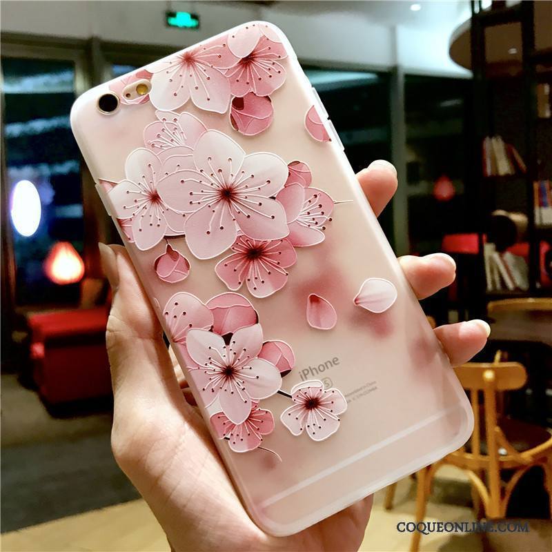 iPhone 6/6s Coque Tout Compris Marque De Tendance Nouveau Étui Gaufrage Silicone Fluide Doux