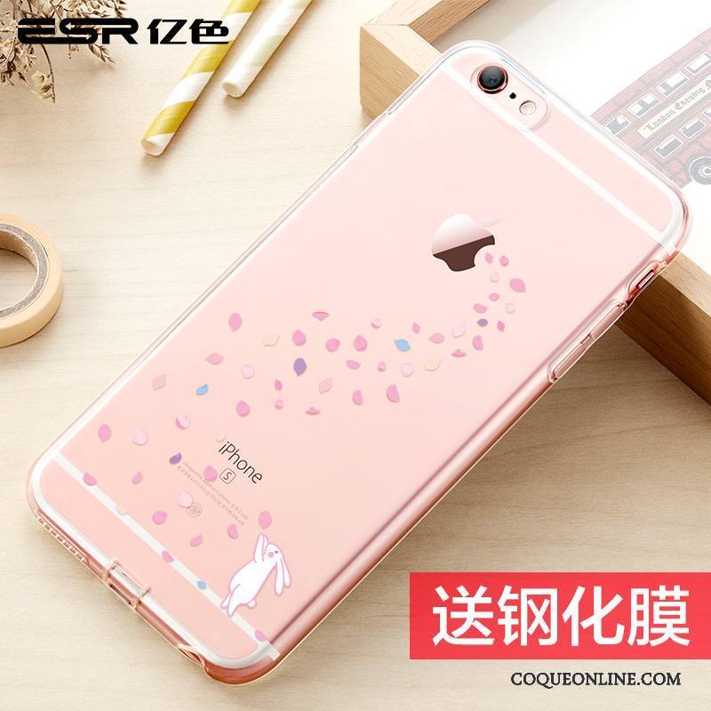 iPhone 6/6s Coque Transparent Marque De Tendance Protection Silicone Tout Compris Incassable Dessin Animé