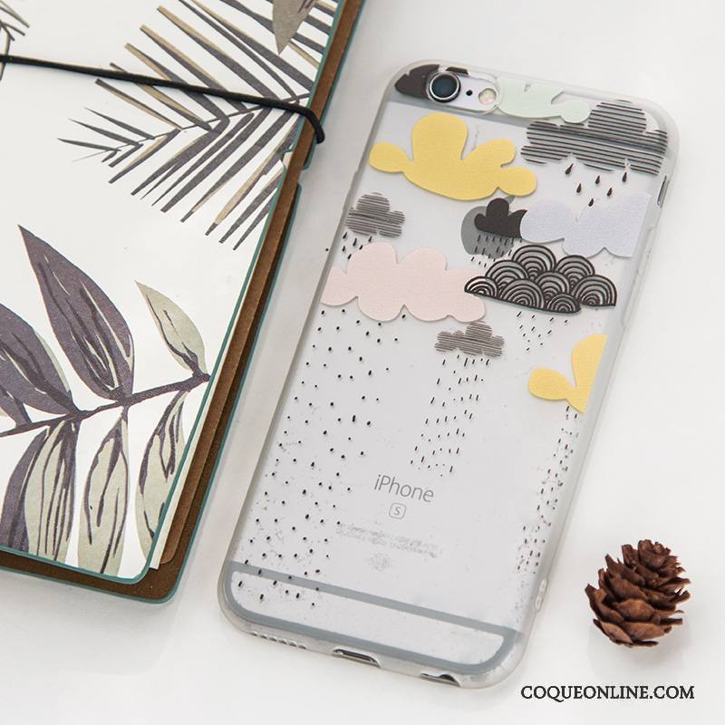 iPhone 6/6s Créatif Charmant Tout Compris Transparent Coque De Téléphone Cœur Dessin Animé