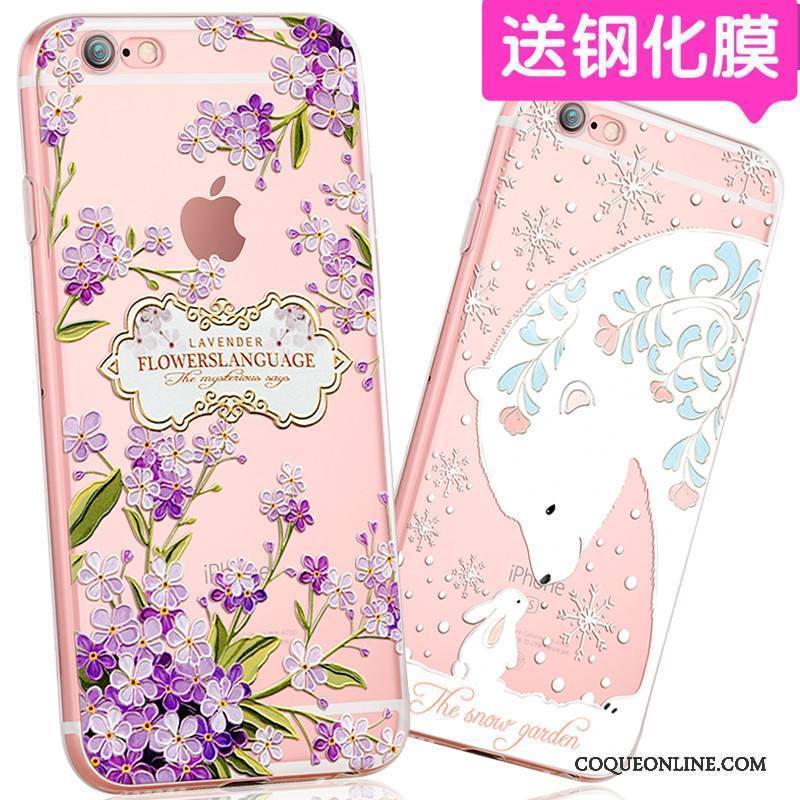 iPhone 6/6s Fluide Doux Petit Charmant Frais Coque De Téléphone Violet Dessin Animé