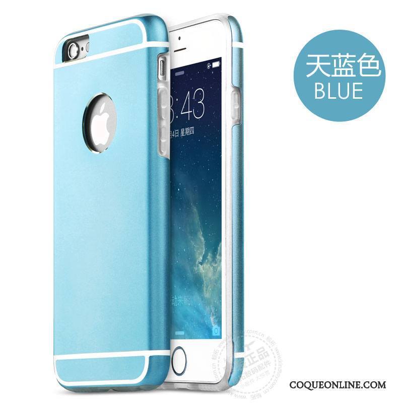 iPhone 6/6s Incassable Métal Bleu Coque De Téléphone Border Étui