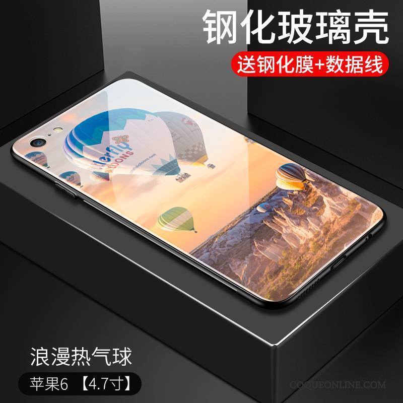 iPhone 6/6s Miroir Coque De Téléphone Protection Silicone Verre Étui Jaune