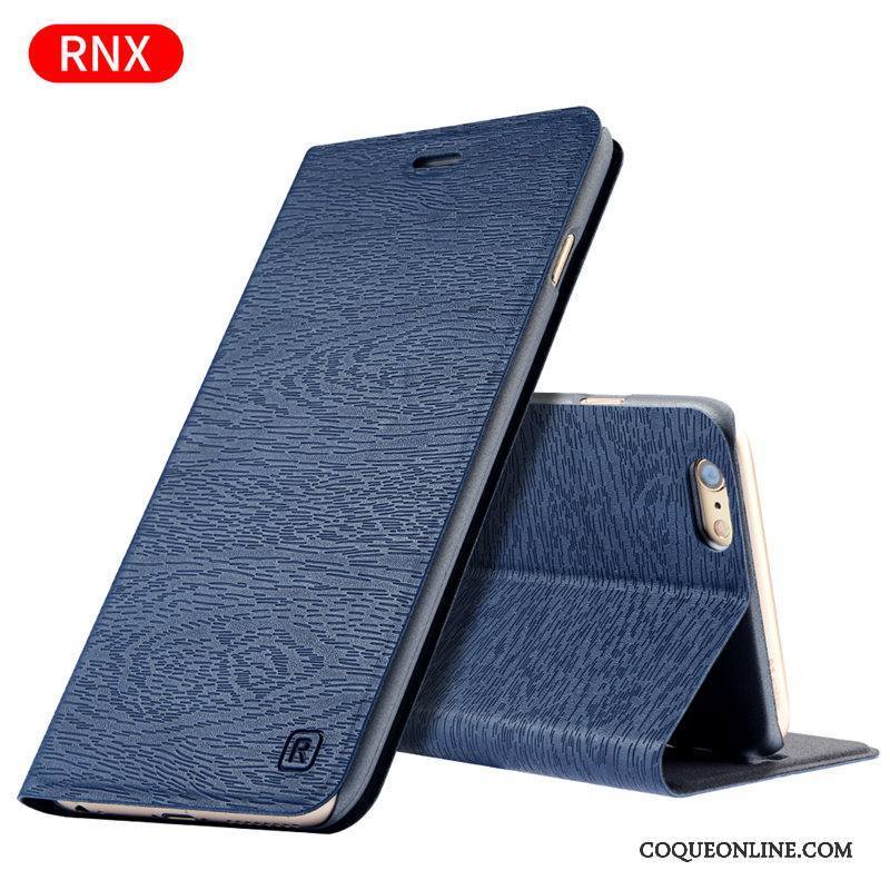 iPhone 6/6s Plus Bleu Clamshell Étui En Cuir Coque De Téléphone Protection Incassable