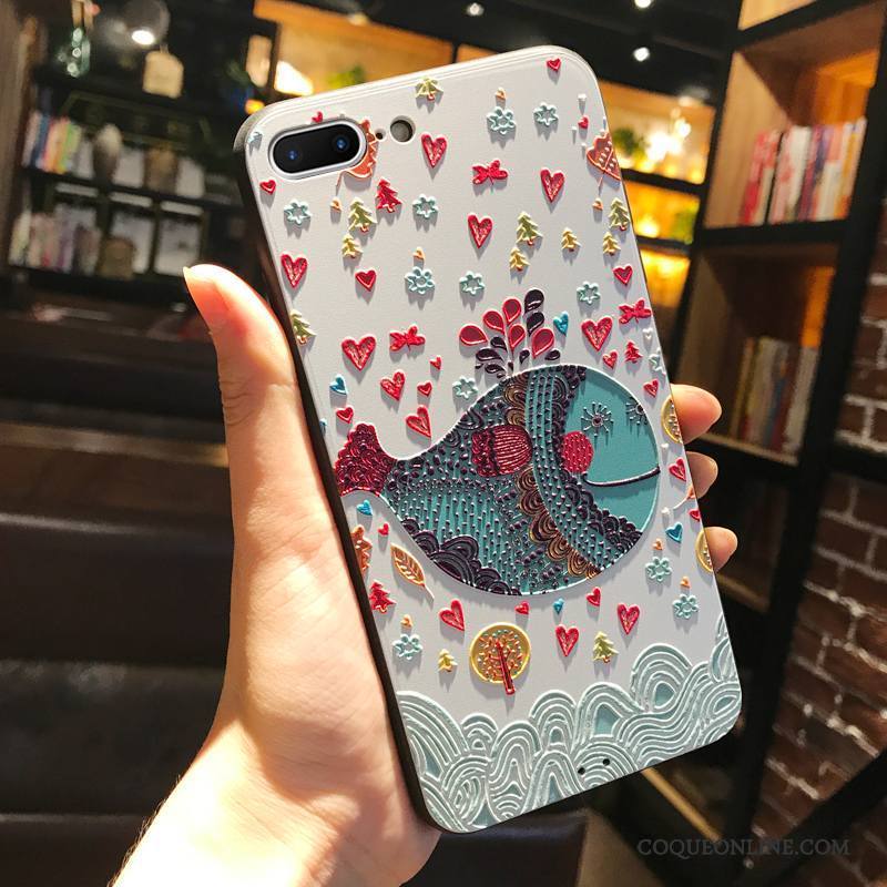 iPhone 6/6s Plus Coque De Téléphone Bleu Gaufrage Tout Compris Incassable Dessin Animé Tendance