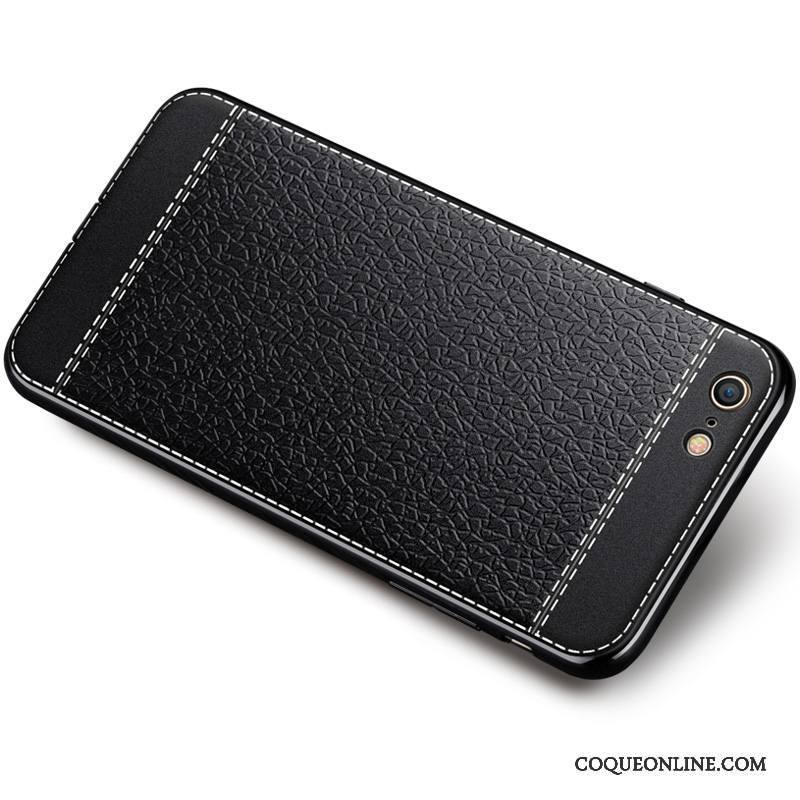 iPhone 6/6s Plus Coque De Téléphone Simple Noir Tout Compris Étui Protection Silicone