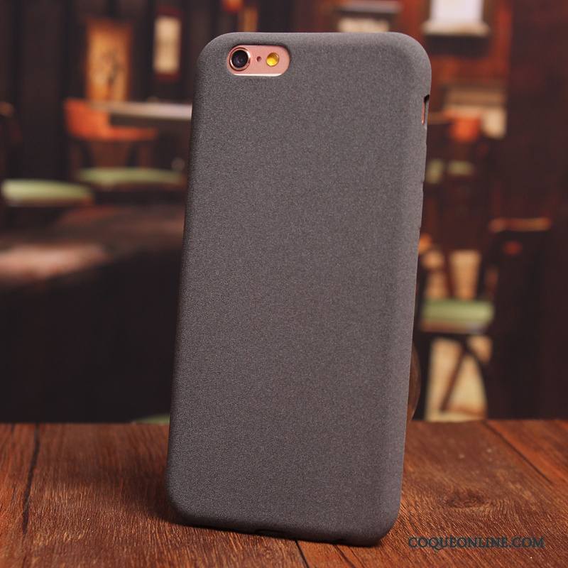 iPhone 6/6s Plus Coque Personnalité Tout Compris Gris Étui Silicone Délavé En Daim Tendance