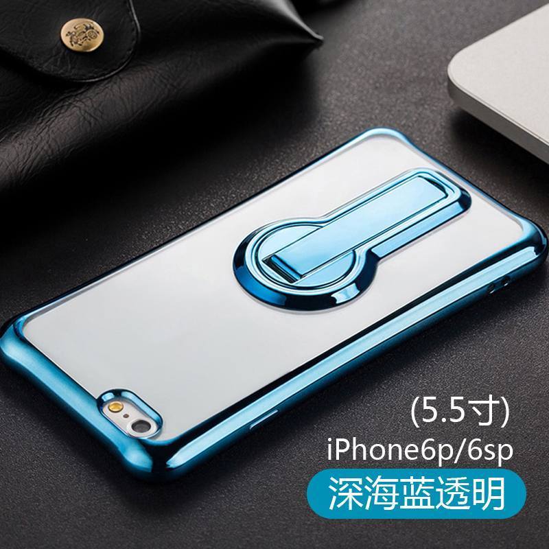 iPhone 6/6s Plus Coque Silicone Pu Incassable Nouveau Support Bleu Étui
