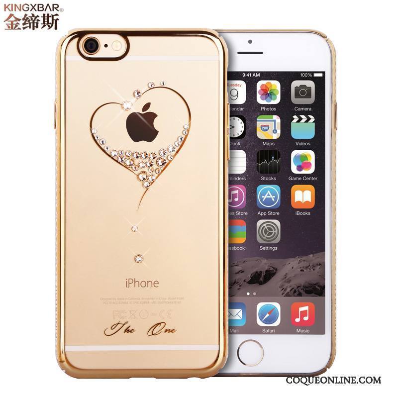 iPhone 6/6s Plus Coque Strass Luxe Tendance Or Protection Étui Légère