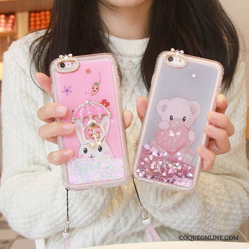 iPhone 6/6s Plus Créatif Silicone Coque De Téléphone Rose Quicksand Tendance Incassable