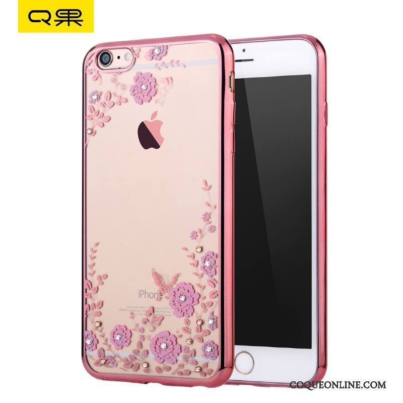 iPhone 6/6s Plus Fluide Doux Luxe Strass Silicone Coque De Téléphone Incassable