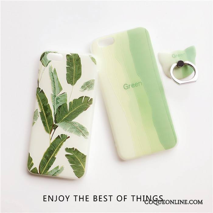 iPhone 6/6s Plus Frais Fluide Doux Vert Étui Coque Petit Pu