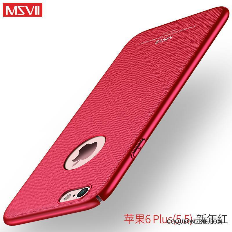 iPhone 6/6s Plus Incassable Nouveau Silicone Délavé En Daim Coque De Téléphone Difficile Rouge