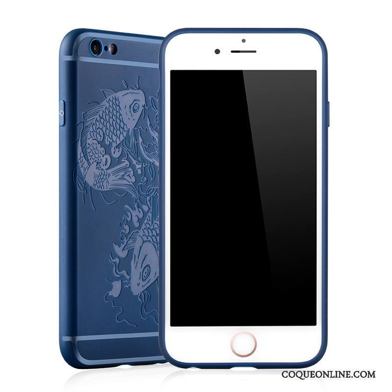 iPhone 6/6s Plus Protection Incassable Bleu Coque De Téléphone Fluide Doux Étui Tendance