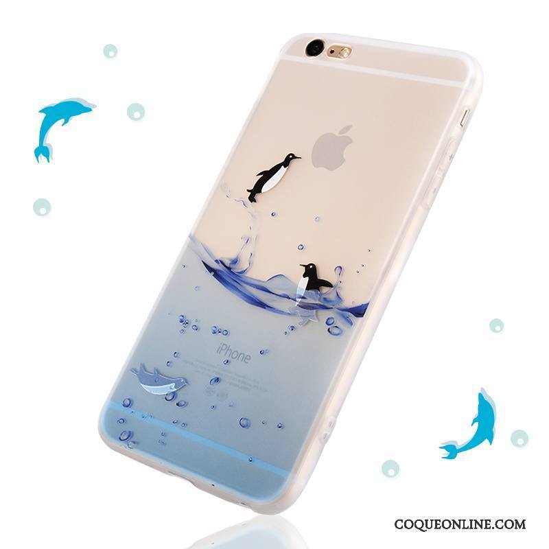 iPhone 6/6s Plus Silicone Ornements Suspendus Fluide Doux Bleu Délavé En Daim Étui Coque De Téléphone