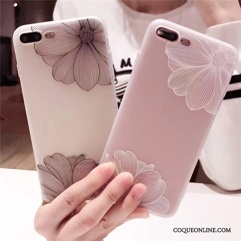 iPhone 6/6s Plus Simple Coque De Téléphone Étui Tendance Blanc Nouveau Fluide Doux