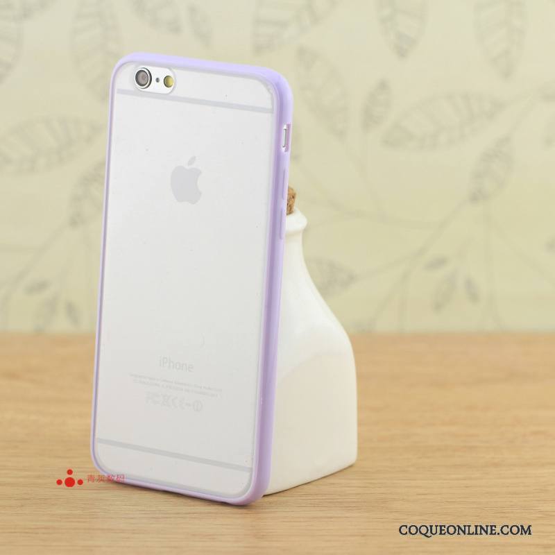 iPhone 6/6s Plus Violet Petit Étui Modèle Fleurie Délavé En Daim Coque Silicone