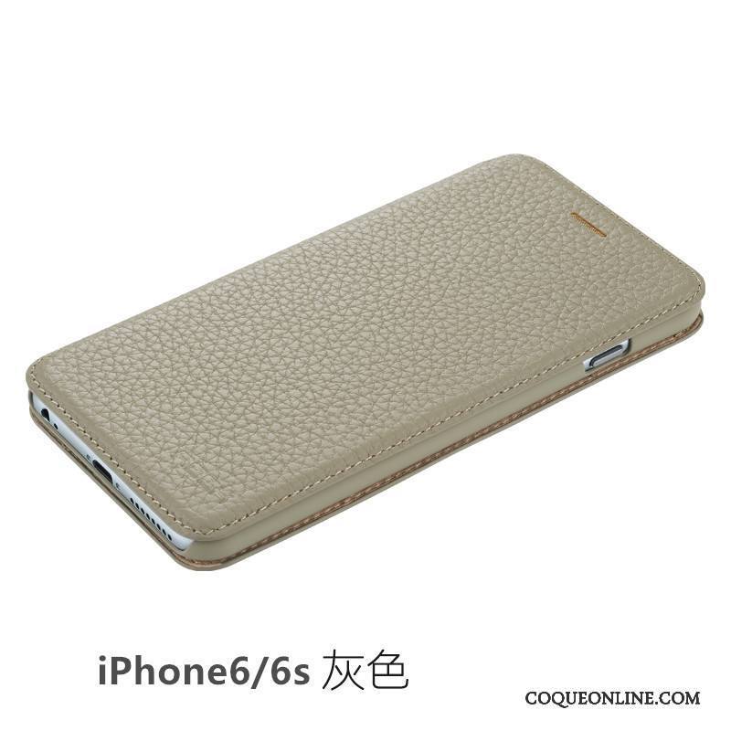 iPhone 6/6s Très Mince Gris Étui En Cuir Coque De Téléphone Protection Housse