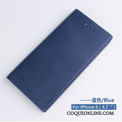 iPhone 6/6s Élégant Personnalisé Protection Cuir Incassable Coque De Téléphone Bleu