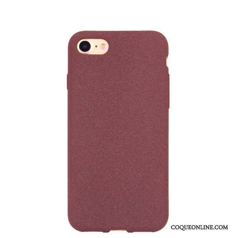 iPhone 7 Amoureux Fluide Doux Coque De Téléphone Silicone Incassable Couleur Unie Simple