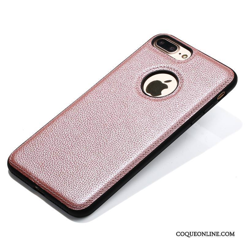 iPhone 7 Coque De Téléphone Incassable Étui En Cuir Protection Couvercle Arrière Tout Compris Or Rose