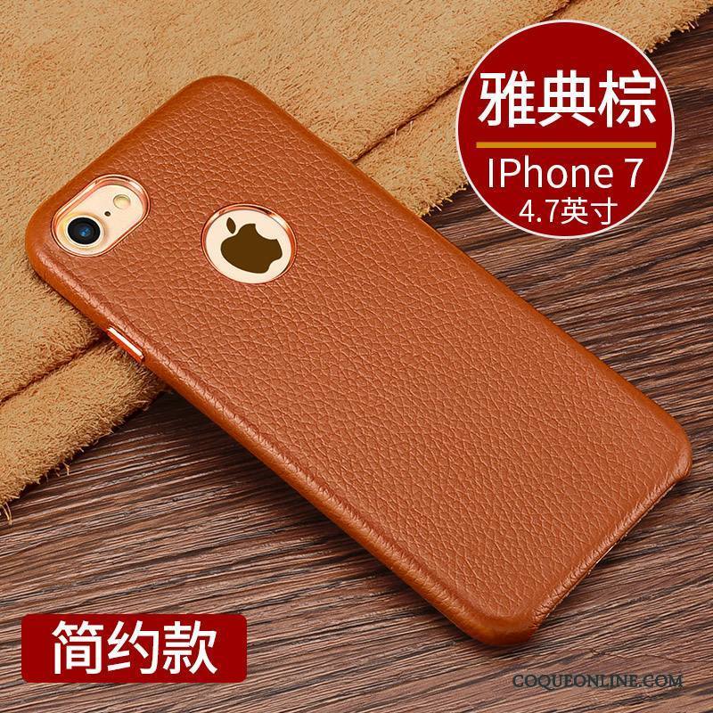 iPhone 7 Coque Étui En Cuir Cuir Véritable Nouveau Incassable Protection Business Luxe