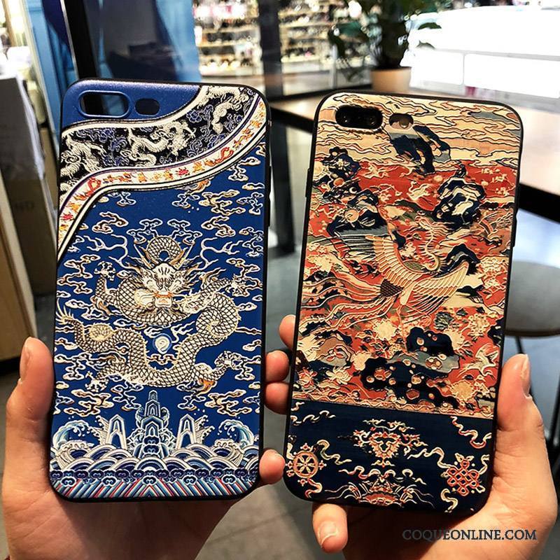 iPhone 7 Dragon Coque De Téléphone Totem Incassable Étui Nouveau Bleu