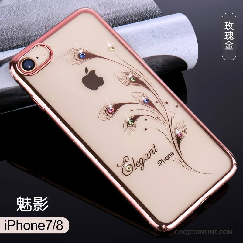 coque iphone 7 fleurie transparant