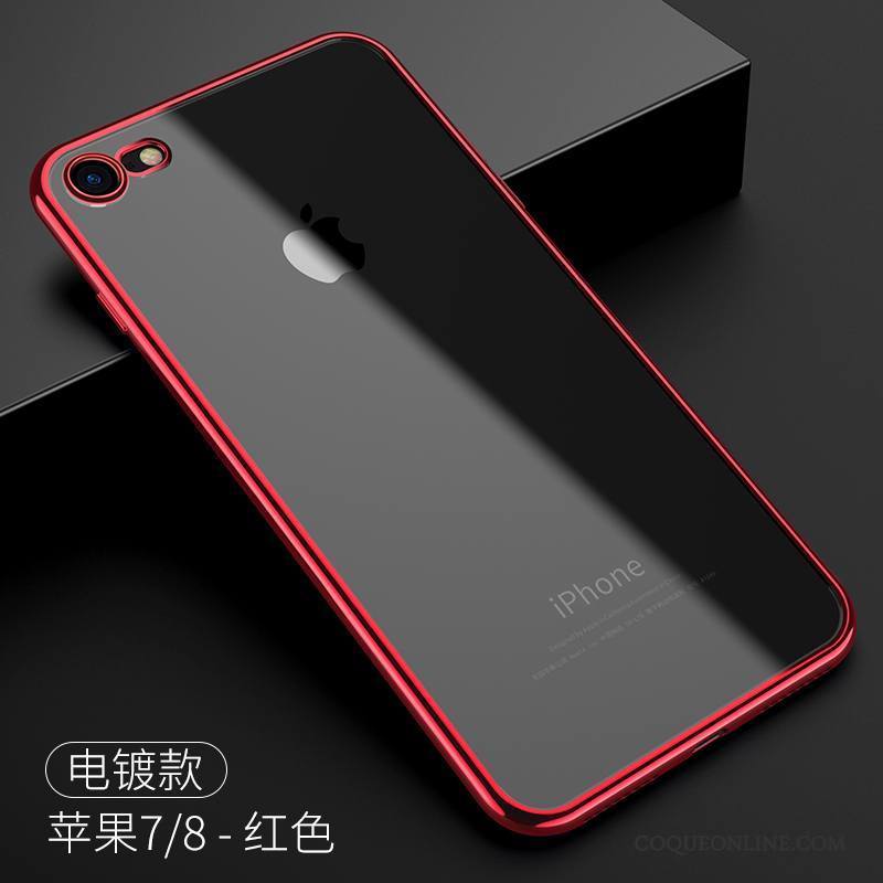 iPhone 7 Nouveau Coque De Téléphone Transparent Rouge Étui Silicone Tout Compris