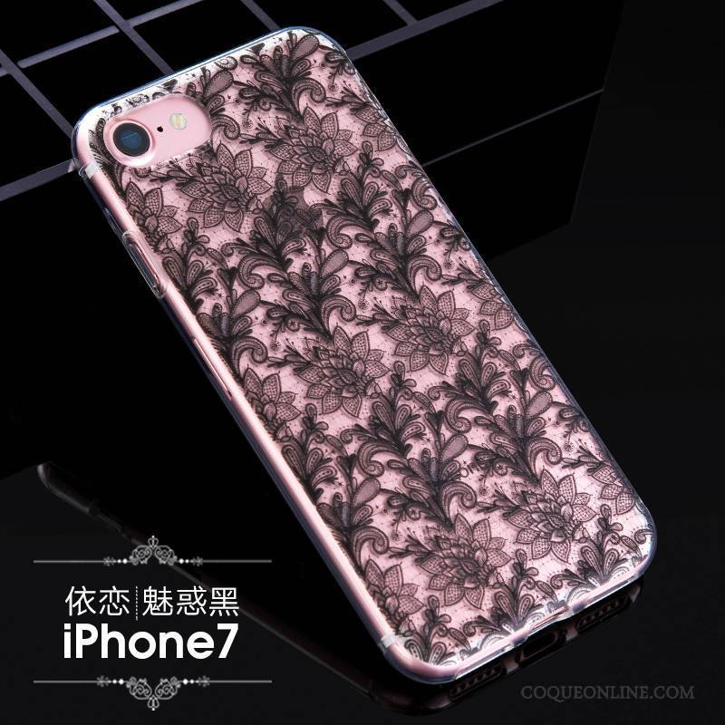 iPhone 7 Nouveau Dentelle Fluide Doux Coque De Téléphone Marque De Tendance Étui