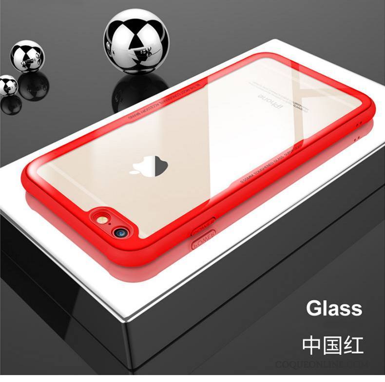 iPhone 7 Nouveau Rouge Transparent Membrane Silicone Coque De Téléphone Étui