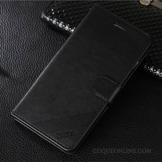 iPhone 7 Plus Carte Téléphone Portable Fluide Doux Housse Étui En Cuir Noir Coque De Téléphone