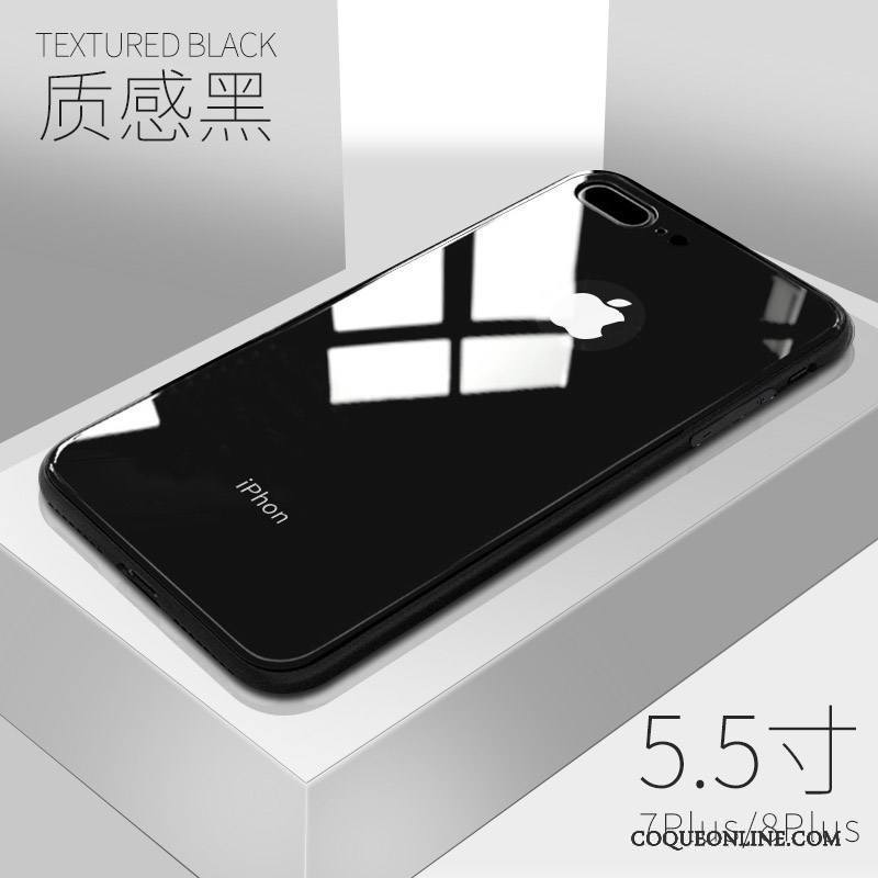 iPhone 7 Plus Coque De Téléphone Tendance Étui Tout Compris Silicone Noir Incassable