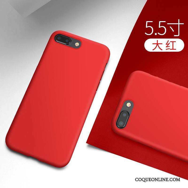 iPhone 7 Plus Coque Incassable Rouge Protection Silicone Fluide Doux Étui Modèle