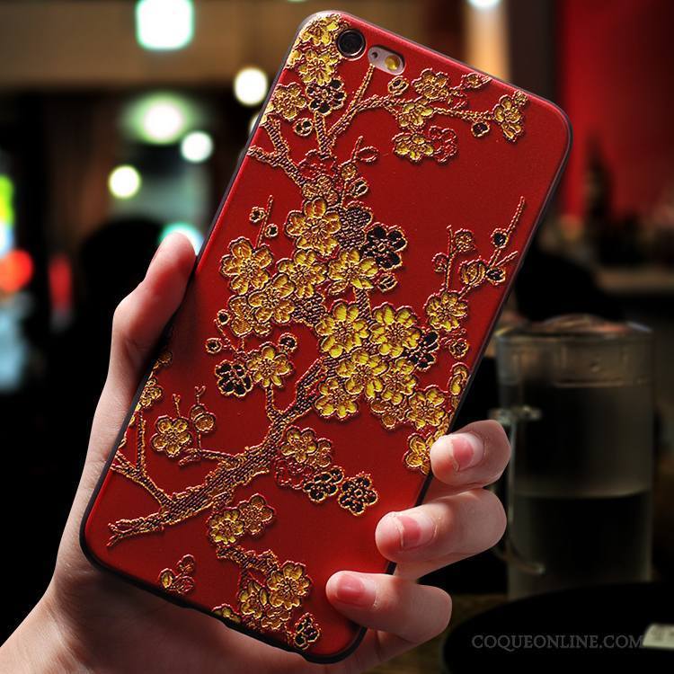 iPhone 7 Plus Créatif Incassable Coque De Téléphone Silicone Étui Tout Compris Rouge