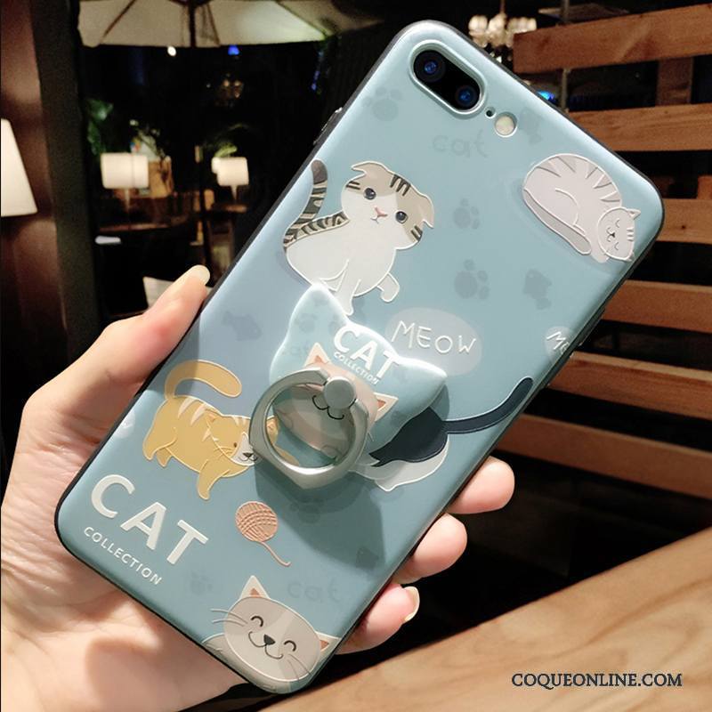 iPhone 7 Plus Gaufrage Nouveau Dessin Animé Bleu Marin Coque De Téléphone Amoureux Marque De Tendance