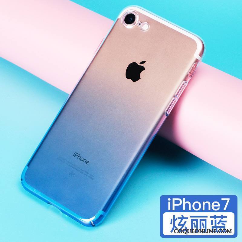 iPhone 7 Plus Placage Bleu Incassable Étui Tendance Nouveau Coque De Téléphone